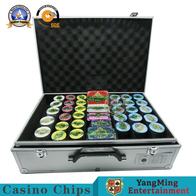 Professional Customized Casino Poker Chip Set 760pcs Round And Square