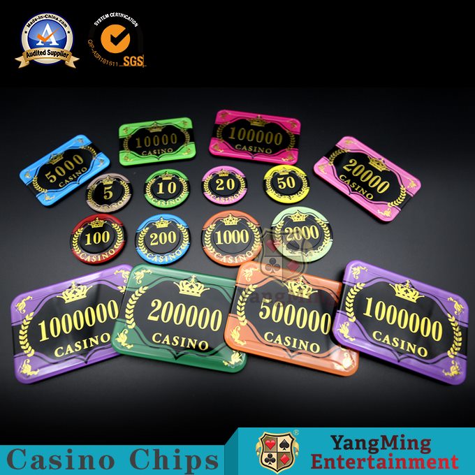 Gambling RFID Code Square Poker Chips / Personalized Rectangle UV 12g