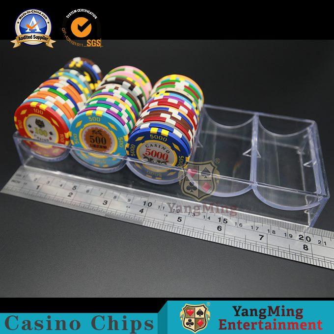 Ceramic Casino Chip Tray Plastic Poker Chips Holder Custom Logo
