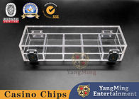 Customized Fully Transparent Acrylic 50mm Chip Box Custom Lockable Poker Game Box Design