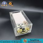 Custom Transparent Thick Acrylic 8 Pairs Of Lockable Card Box Standard Poker Card Board Game Scrap Card Holder