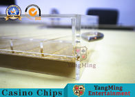 High-Quality Transparent Acrylic 8 Grid With Lock Chip Box Gambling Poker Table Round Square Combination Gold Wire Hand