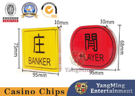 Crystal Acrylic Bet Board Baccarat Casino Table Game Red And Yellow Player Banker