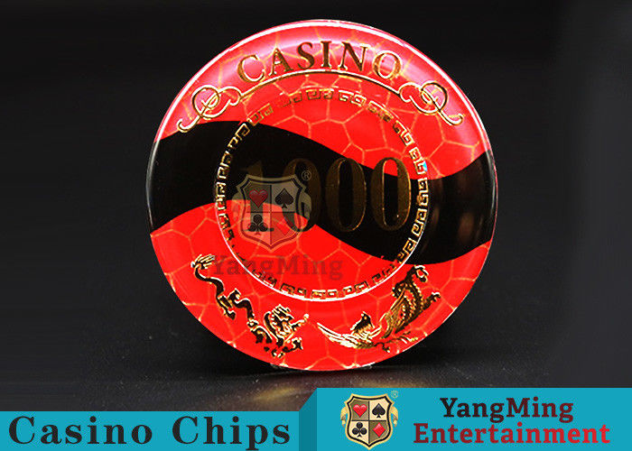 3.3mm Thickness Acrylic Casino Poker Chips With 11 Kind Of Colors to Choose