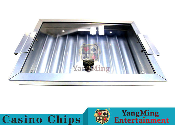8 Row Thick Silver Color Poker Chip Trays Convenient Use Easy To Counting