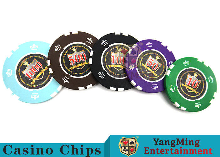 Circular / Square Shape Professional Poker Chip Set With 25 Pcs In A Shrink Roll