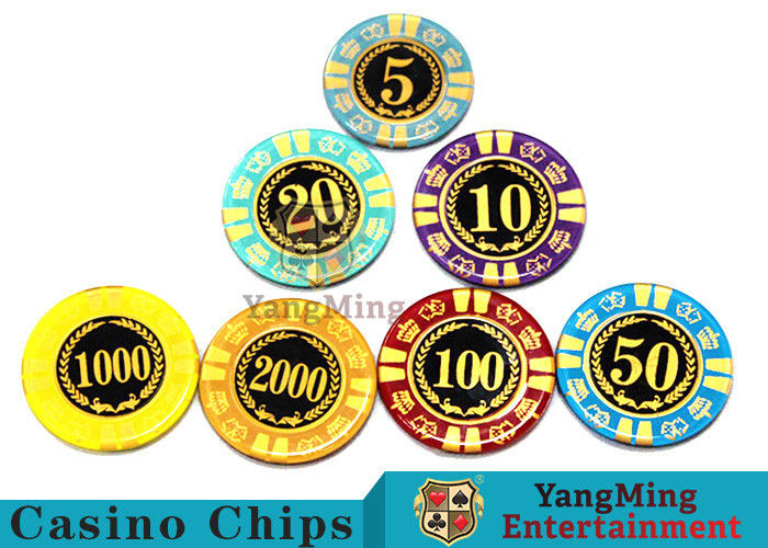 Anti Counterfeiting Crystal Poker Chips / Rectangular Poker Chips For
