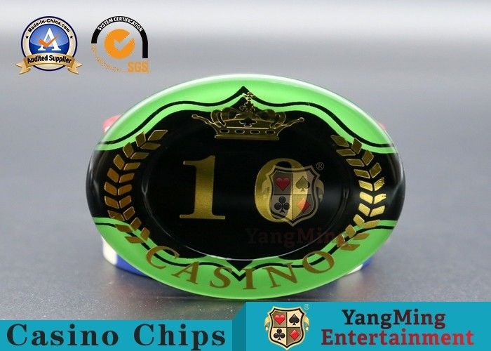 Acrylic Crystal RFID Rectangular Poker Chips Plaque Casino Jeton Real