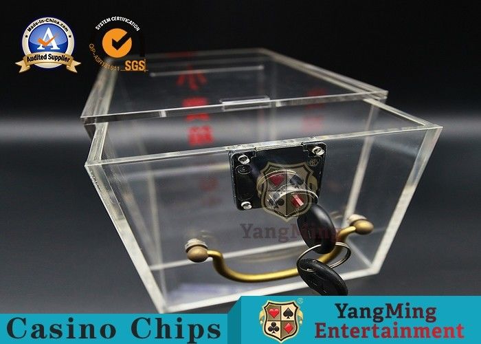 Gambling Poker Table Metal Casino Money Drop Box With Sleeve & Locks