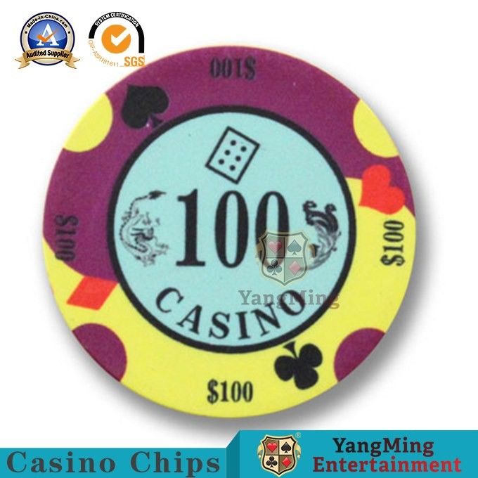 43mm Thermal Transfer Ceramic Poker Chips For Texas Hold'Em Game
