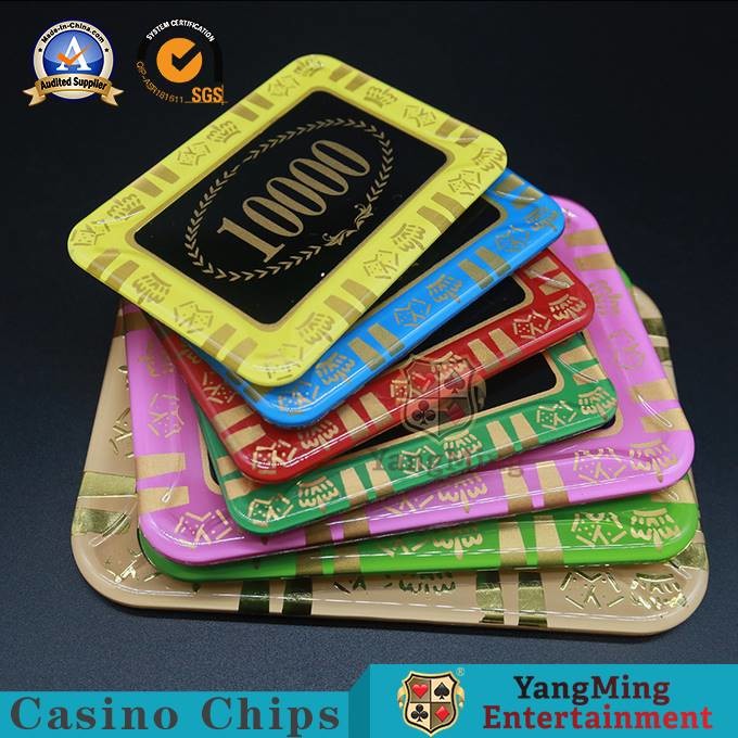 13.5g Rectangular Poker Chips / Gambling Table Plastic RFID UV Light