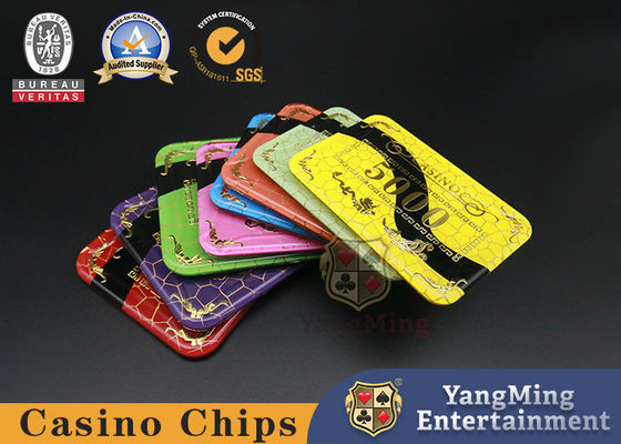Gambling Products Plastic Bargaining Chip Shape For Entertainment Club