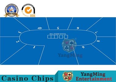 Custom Texas Holdem Casino Grade Poker Table Layout Felt / Roulette Wheel Layout
