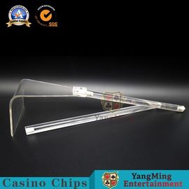 Baccarat Transparent 2 Section Chips Code Receiver Retractable Thickened Acrylic Ceramic Chips Rake Plastic Handle