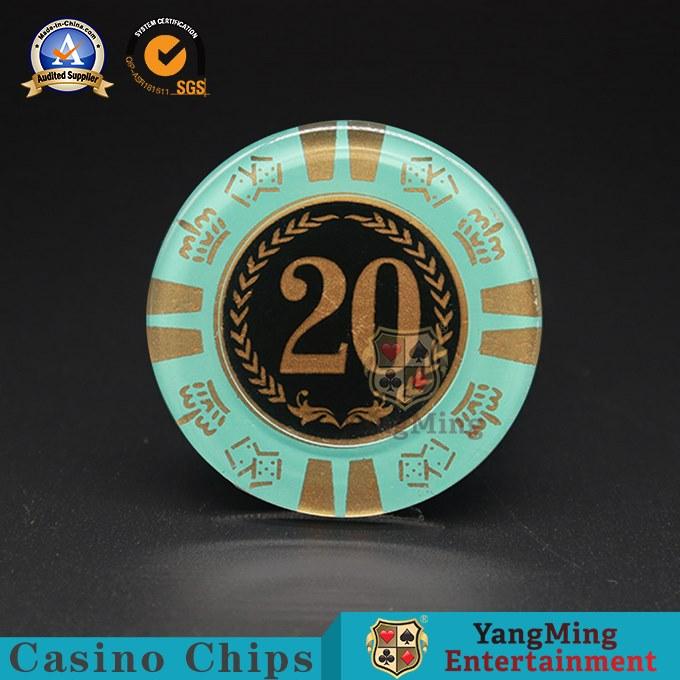 Anti Counterfeiting Crystal Poker Chips / Rectangular Poker Chips For