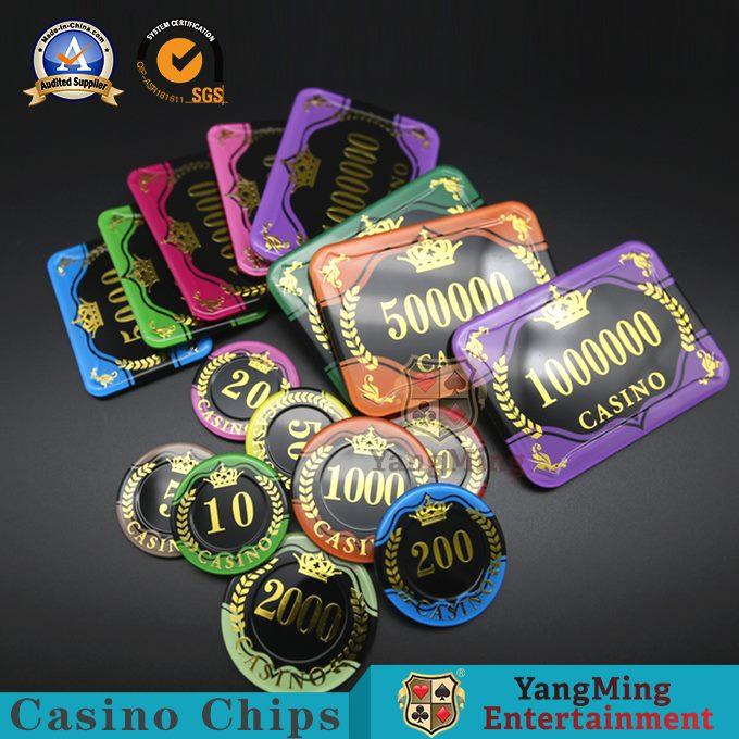 Customized Casino Poker Chips / Anti Counterfeiting Round Gambling Chips