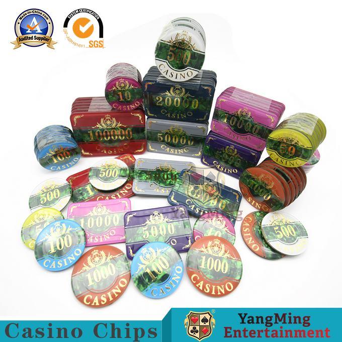 RFID UV Clay Casino Poker Chip Set 760pcs Three Layer Acrylic Shell