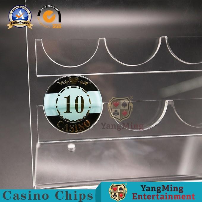 Round Poker Chips Display Holder / Fully Transparent Roulette Casino