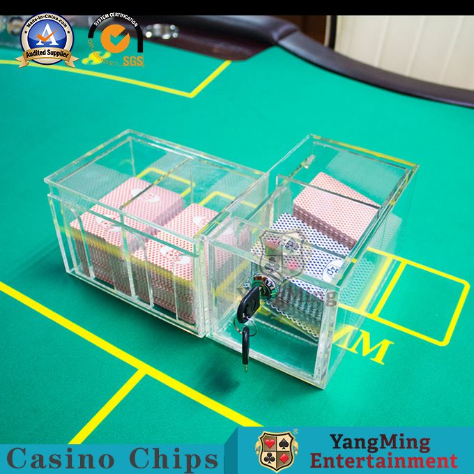 200*115*115mm Poker Discard Holder Full Clear Playing Card Carrier With