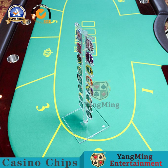 16pcs Casino Transparent Poker Chips Case Gambling Table Round Chips