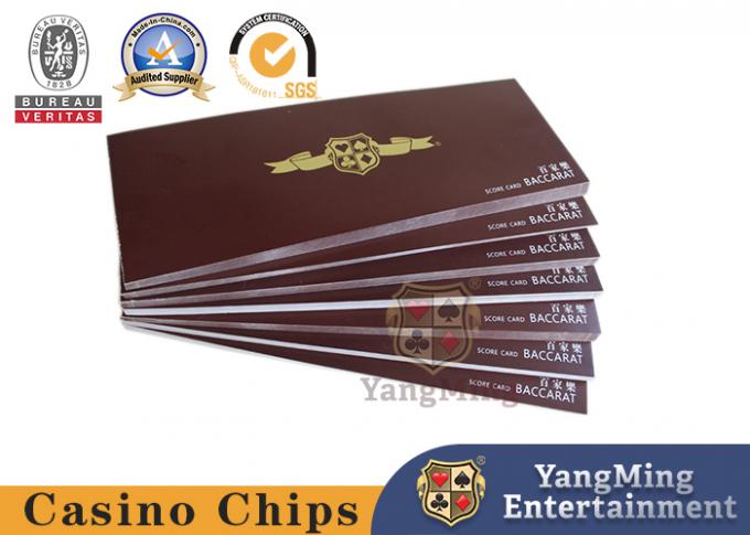 SGS 80g Paper Baccarat Score Card Sheet Smooth Writing