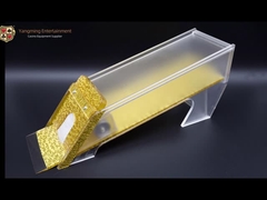 Texas Poker Baccarat Polished Gold 8 Deck Poker Casino Table Dealer Accept Custom