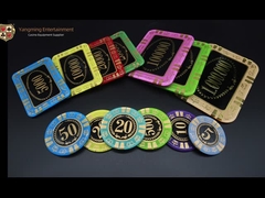 Acrylic Crystal Casino Poker Chips With Screen Printing Pattern