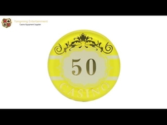 Macau Three Layer Crystal Acrylic Casino Poker Chip Set 760 Piece Gold Stamping UV