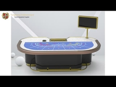 Customized Design Standard Gambling Table 7 People Baccarat Poker Table With Metal Feet