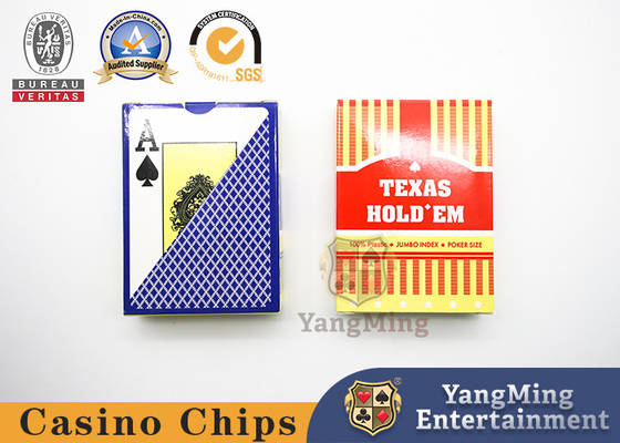 Texas Holdem Club Playing Cards 100% New Waterproof Material Large Print Plastic Cards