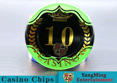 Difficult To Distort Authentic Casino Poker Chips , Crystal Dice Poker Chips 