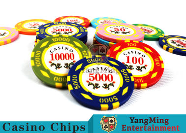 11.8g Texas Holdem Metal Casino Poker Chips Round Shape With 40mm Diameter