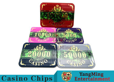 Beautiful Pattern Luxury Casino Poker Chip Set With Embedded Iron Plates