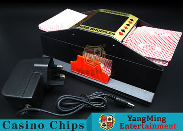 Black Color Durable Mechanical Card Shuffler Humane Design With Metal Materials