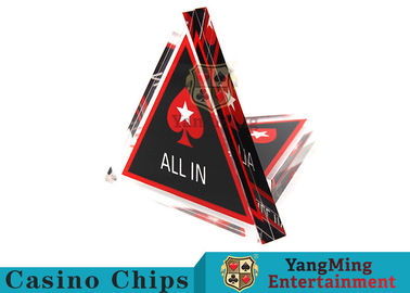 Unique Style Casino Game Accessories , Triangular Shape Poker Playing Cards