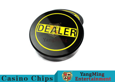 Yellow Sculpture Texas Poker Dealer Button For Casino Poker Table Games Use Accessories Grade Acrylic 75mm Dealer Card