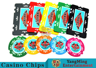 Entertainment ABS Plastic RFID Casino Chips With Custom Logo Dedicated Box