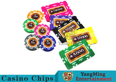 Entertainment 12g 760pcs Custom Poker Chip Sets With Anti - Off Film Protection