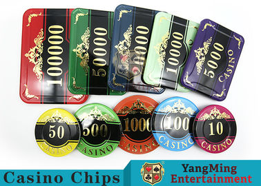 Professional Casino Texas Holdem Poker Chip Set With Customized Denomination
