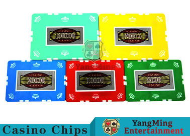 UV Anti - Fake RFID Casino Chips Customized Multi - Color With Number Stickers