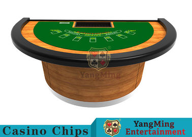 Half - Moon Shape Structure Poker Card Table With Difficult Deformation Runway