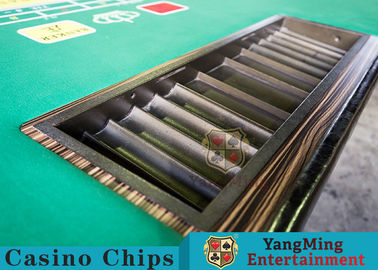 8 Person Casino Luxury Poker Table With Thick Black Camphor Wood Fire Panel