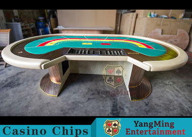 Waterproof Casino Poker Table / Professional Poker Table With Leather Handrails