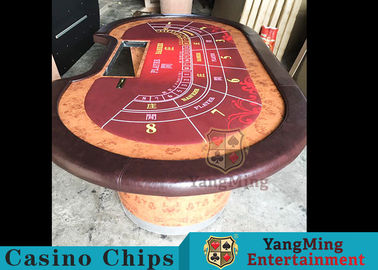 Baccarat Standard Casino Poker Table / 80 Inch Large Poker Table For 9 Players