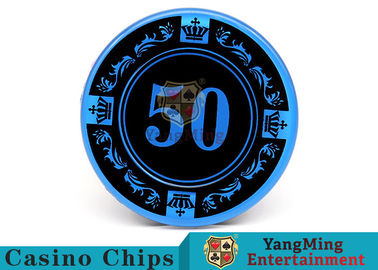 12g Bright Color Crystal Acrylic Poker Chips High Wear Resistance