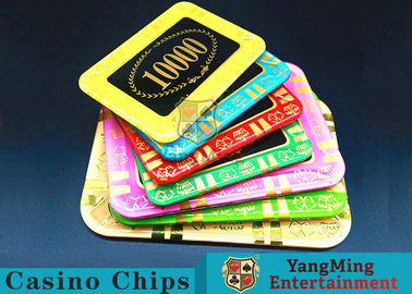 Anti - Counterfeiting RFID Casino Chips / Crystal Poker Chips Round Shape