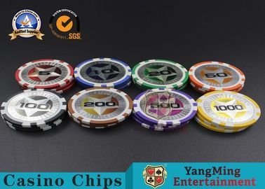 ABS Casino Poker Chips , Gambling Plastic Sticker Poker Chips Coins Yangming