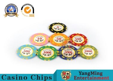 11.8g Colorful Casino Poker Chips And Cards / Custom Plaque Stickers