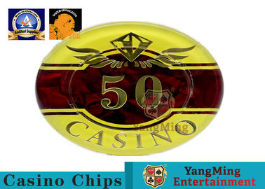 Aluminum Case Casino Poker Chip Set 3.3mm Thickness Elegant Patterns And Bright Color