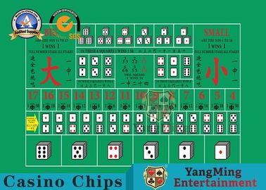 100% Polyester Fabric Casino Table Layout ,  High - Density Waterproof Entertainment Tablecloth